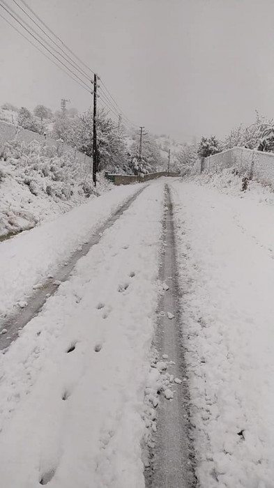 Kızılcahamam'a 2021 yılının ilk karı yağdı