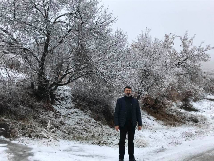Kızılcahamam'a 2021 yılının ilk karı yağdı