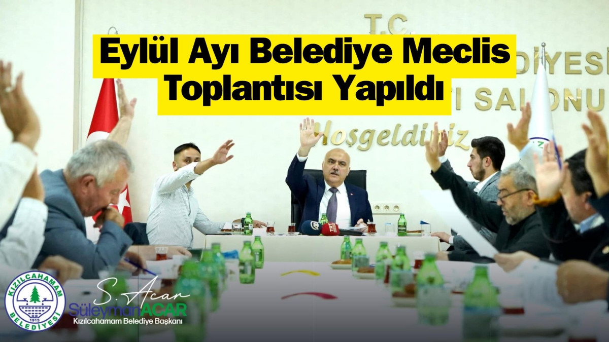 Eylül Ayı Belediye Meclis Toplantısı Yapıldı