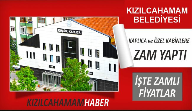 Kızılcahamam Belediyesi Kaplıca ve Özel Kabinlere Zam Yaptı